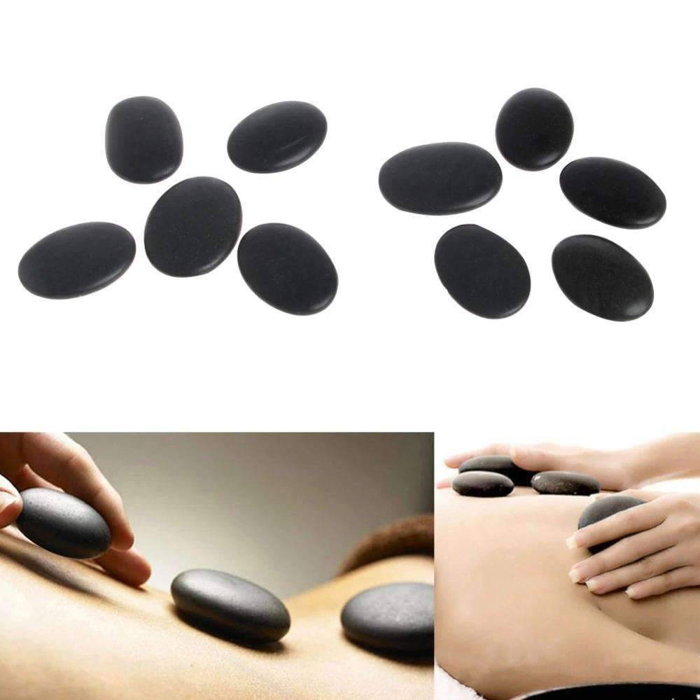 10PCS Spa Basalt Stone Lava Natural Stone Massage Tools Massage & Relaxation Shop3222037 Store