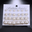 12 Pieces Single Color Simulated Pearl Stud Earrings For Women Stud Earrings KISSWIFE Official Store
