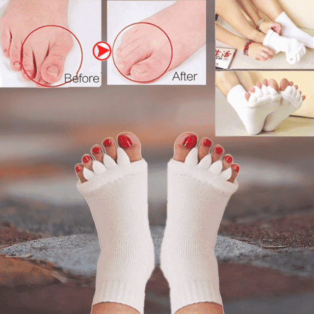 1Pair Foot Massager Socks Finger Separator Massage Health Foot Foot Care Tool PARKnSHOP