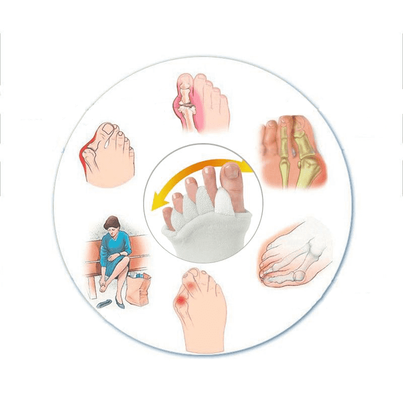 1Pair Foot Massager Socks Finger Separator Massage Health Foot Foot Care Tool PARKnSHOP