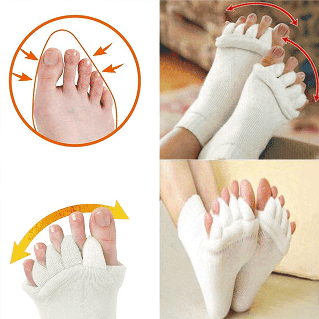 1Pair Foot Massager Socks Finger Separator Massage Health Foot Foot Care Tool PARKnSHOP