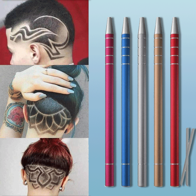 1Pc Engraved Pen+10Pcs Blades Hair Styling Accessories Kit Styling Accessories Beauty Girls
