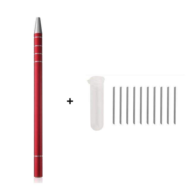1Pc Engraved Pen+10Pcs Blades Hair Styling Accessories Kit Styling Accessories Beauty Girls red