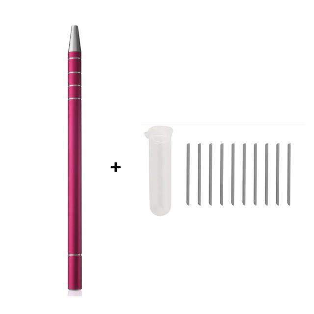 1Pc Engraved Pen+10Pcs Blades Hair Styling Accessories Kit Styling Accessories Beauty Girls rose red