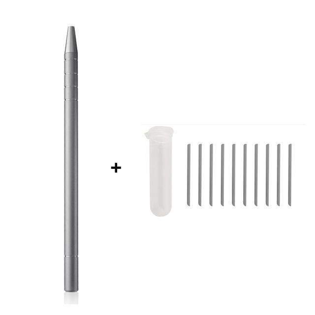1Pc Engraved Pen+10Pcs Blades Hair Styling Accessories Kit Styling Accessories Beauty Girls silver