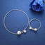 2 in 1 Pearl and Crystal Set Bridal Jewelry Sets For Women Bridal Jewelry Sets mecresh Official Store