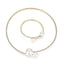 2 in 1 Pearl and Crystal Set Bridal Jewelry Sets For Women Bridal Jewelry Sets mecresh Official Store Gold Plated Clear