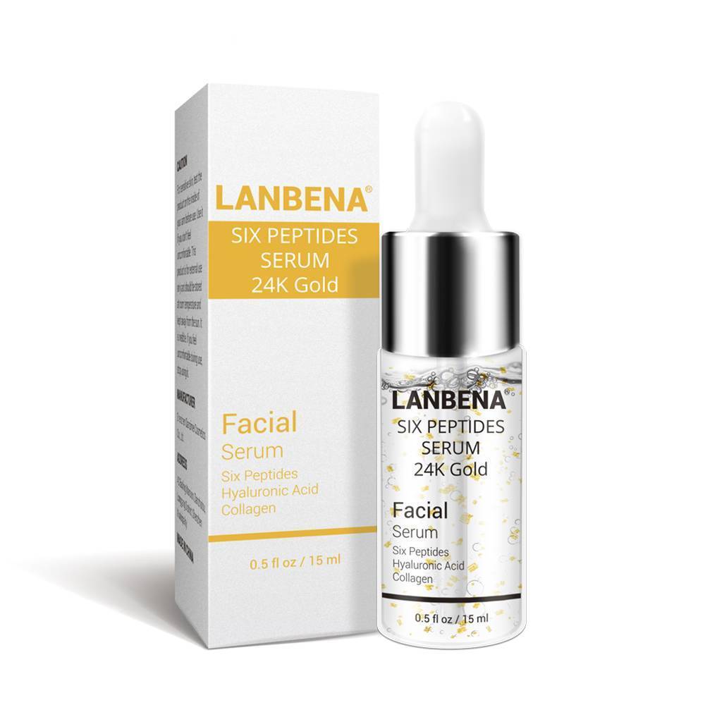 24K Gold Six Peptides Face Cream Serum LANBENA Official Store 15ml