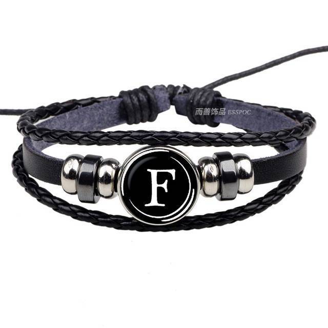 26 Letters Personality Rope Bracelet Wrap Bracelets ESSPOC JEWELLRY Store F