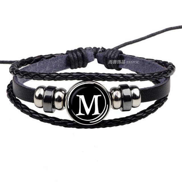 26 Letters Personality Rope Bracelet Wrap Bracelets ESSPOC JEWELLRY Store M