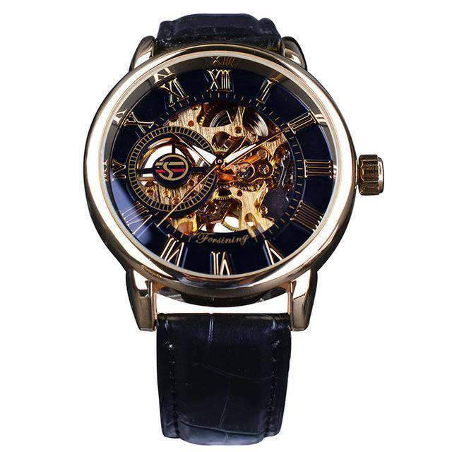 3D Logo Design Hollow Engraving Skeleton Men’s Mechanical Watch Mechanical Watches GMT