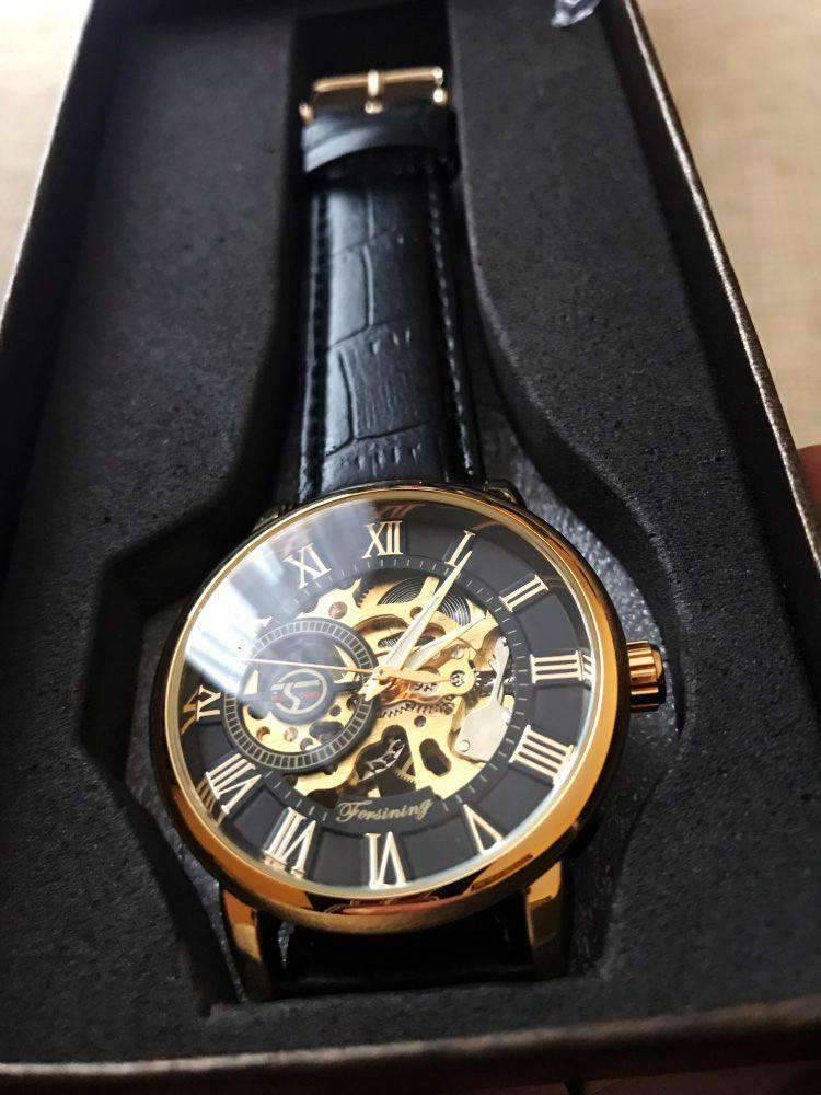 3D Logo Design Hollow Engraving Skeleton Men’s Mechanical Watch Mechanical Watches GMT