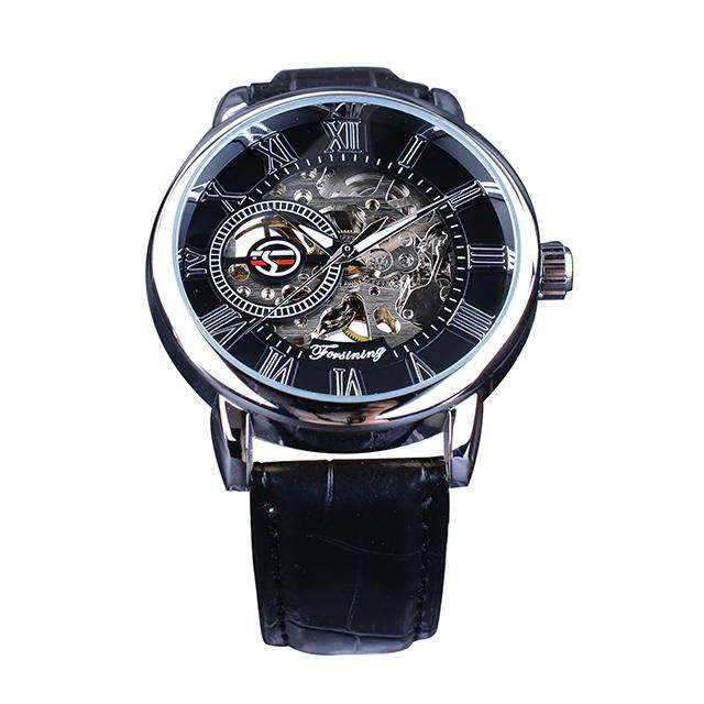 3D Logo Design Hollow Engraving Skeleton Men’s Mechanical Watch Mechanical Watches GMT