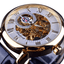 3D Logo Design Hollow Engraving Skeleton Men’s Mechanical Watch Mechanical Watches GMT White Golden
