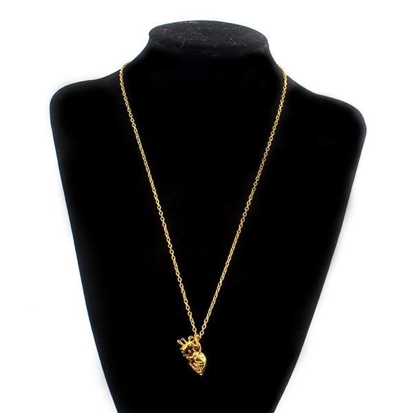 3D Simulation Necklace with Heart Design Pendant Necklaces The home of beautiful ornaments
