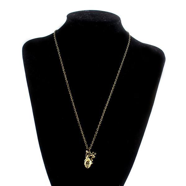 3D Simulation Necklace with Heart Design Pendant Necklaces The home of beautiful ornaments