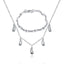 4 in 1 Silver 925 Stamped Water Drop Bridal Jewelry Sets For Women Bridal Jewelry Sets GNIMEGIL Official Store SHWDS002 45cm