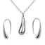 4 in 1 Silver 925 Stamped Water Drop Bridal Jewelry Sets For Women Bridal Jewelry Sets GNIMEGIL Official Store SHWDS004 45cm