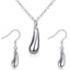 4 in 1 Silver 925 Stamped Water Drop Bridal Jewelry Sets For Women Bridal Jewelry Sets GNIMEGIL Official Store SHWDS006 45cm