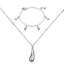 4 in 1 Silver 925 Stamped Water Drop Bridal Jewelry Sets For Women Bridal Jewelry Sets GNIMEGIL Official Store SHWDS008 45cm