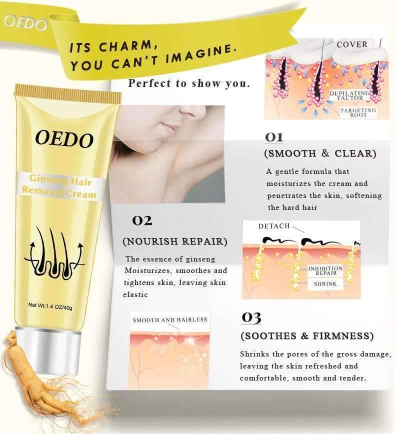 40G Ginseng Body Hair Removal Cream For Men And Women Hair Removal Cream OEDO Official Store