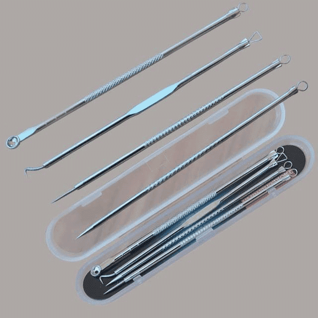 4PCS Blackhead Extractor Skin Care Products Pore Cleanser Face Skin Care Tools Faylisvow Cares Store