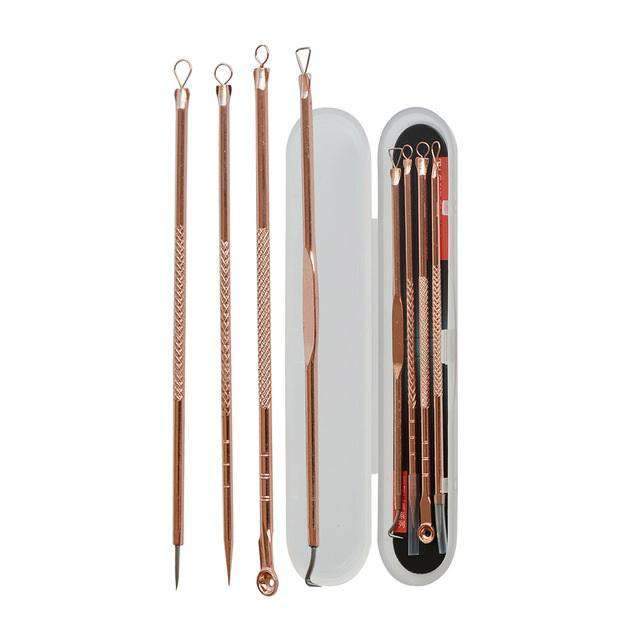 4PCS Blackhead Extractor Skin Care Products Pore Cleanser Face Skin Care Tools Faylisvow Cares Store gold