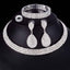 4pcs Silver Crystal Bridal Jewelry Sets With Elastic Rope Chain Bridal Jewelry Sets FINE JEWELRY WHOLESALE store NO:1497768