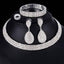 4pcs Silver Crystal Bridal Jewelry Sets With Elastic Rope Chain Bridal Jewelry Sets FINE JEWELRY WHOLESALE store NO:1497768 3 row