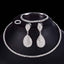 4pcs Silver Crystal Bridal Jewelry Sets With Elastic Rope Chain Bridal Jewelry Sets FINE JEWELRY WHOLESALE store NO:1497768