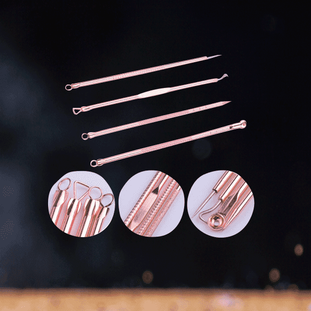 4pcs Skin Care Products Acne Extractor & Blackhead Removal Needles Face Skin Care Tools iFashion Beauty