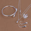 4Pieces 925 Silver Water Drop Women’s Bridal Jewelry Set Bridal Jewelry Sets GNIMEGIL Official Store