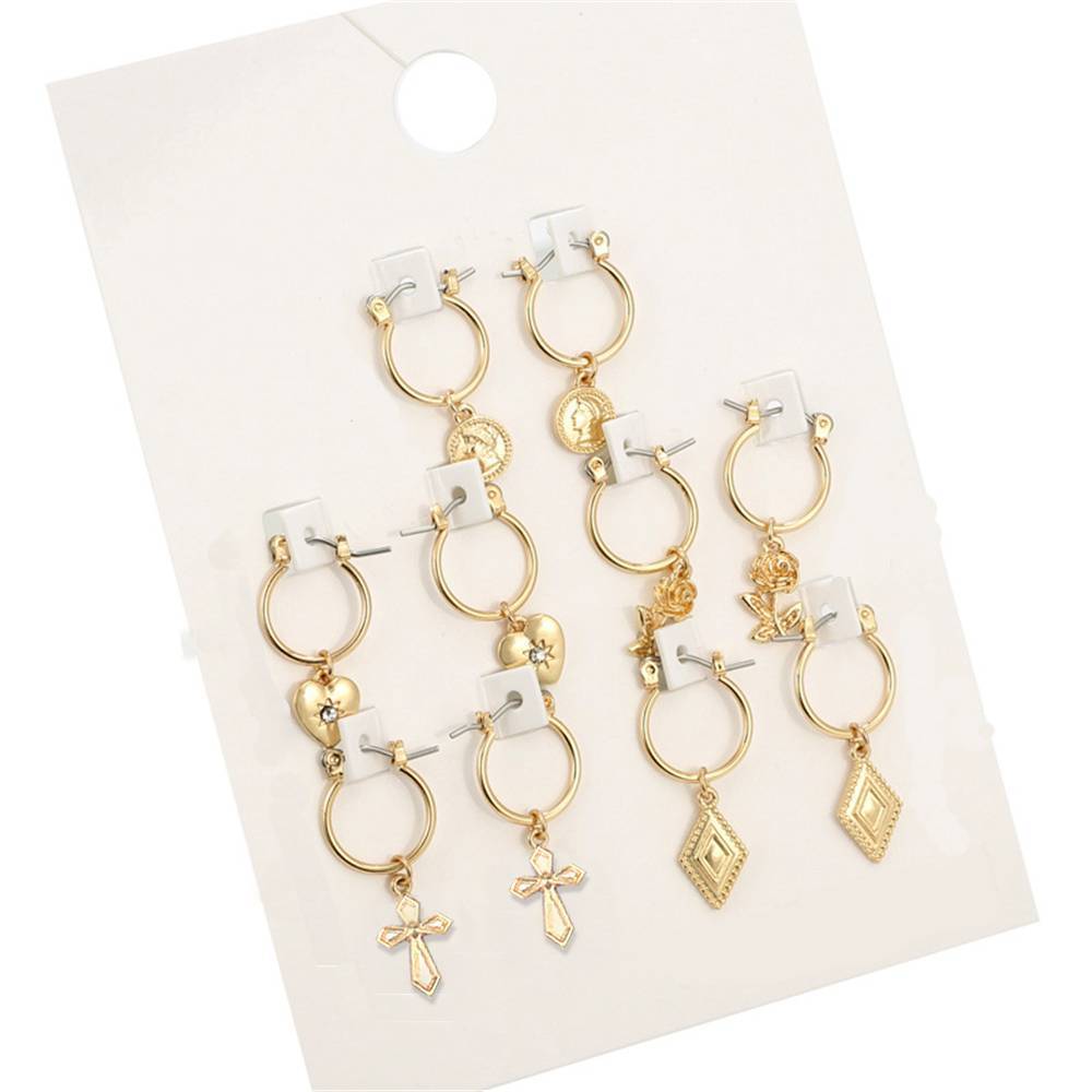 5 Pairs Round Hoop Earrings Hoop Earrings VIVILADY Official Store
