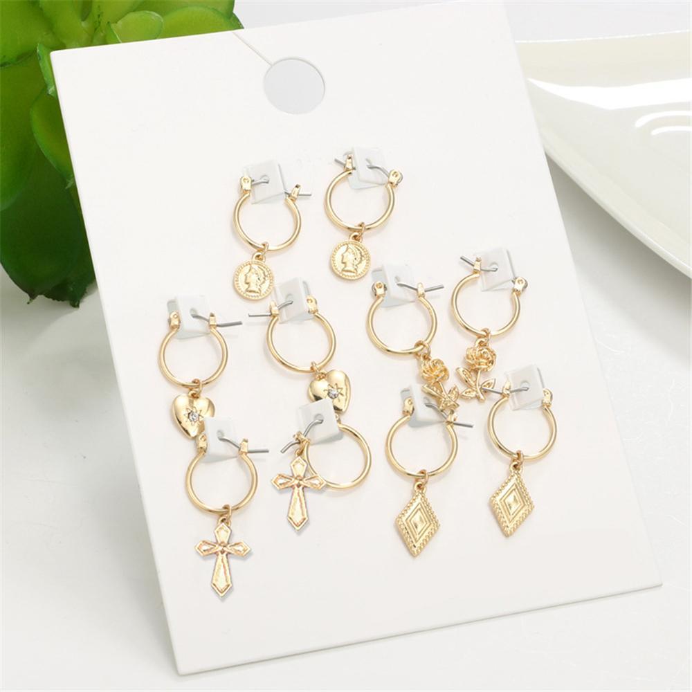 5 Pairs Round Hoop Earrings Hoop Earrings VIVILADY Official Store