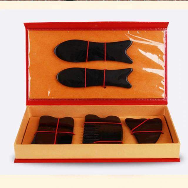 5pcs/Set Gua Sha Board Body Acupoint Body Massage Tools Massage & Relaxation HealthPro Store without brush