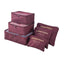 6 PCs Packing Cubes Waterproof Luggage & Travel Bag Organizer Travel Bags Travelling Store wine red