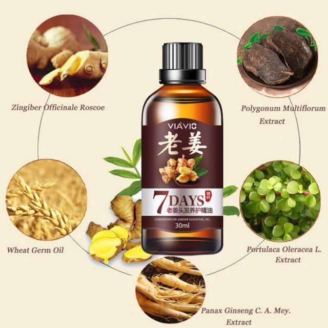 7 Days Ginger Hair Loss Products Essential Oil Care Essence for Men & Women Hair Loss Products Maquiagem Cosmetic Store
