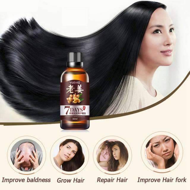 7 Days Ginger Hair Loss Products Essential Oil Care Essence for Men & Women Hair Loss Products Maquiagem Cosmetic Store