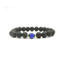 8mm Black Lava Stone Beaded Unisex Yoga Bracelet Strand Bracelets MARC KATE Official Store