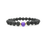 8mm Black Lava Stone Beaded Unisex Yoga Bracelet Strand Bracelets MARC KATE Official Store