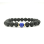 8mm Black Lava Stone Beaded Unisex Yoga Bracelet Strand Bracelets MARC KATE Official Store