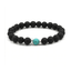 8mm Black Lava Stone Beaded Unisex Yoga Bracelet Strand Bracelets MARC KATE Official Store