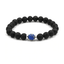 8mm Black Lava Stone Beaded Unisex Yoga Bracelet Strand Bracelets MARC KATE Official Store Black Blue