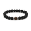 8mm Black Lava Stone Beaded Unisex Yoga Bracelet Strand Bracelets MARC KATE Official Store Black Coffee