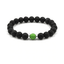 8mm Black Lava Stone Beaded Unisex Yoga Bracelet Strand Bracelets MARC KATE Official Store Black Green