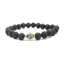 8mm Black Lava Stone Beaded Unisex Yoga Bracelet Strand Bracelets MARC KATE Official Store Black Light Gray