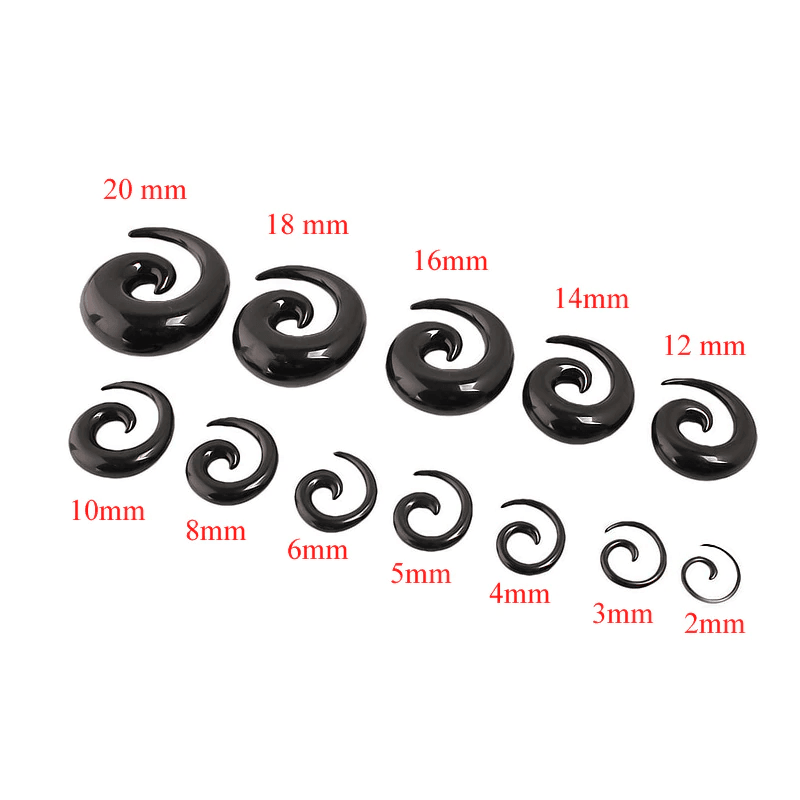 Acrylic Ear Jewelry with Spiral Design Body Jewelry Alisouy Official Store