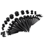 Acrylic Ear Taper Body Piercing Jewelry Body Jewelry JewelrWorld Black