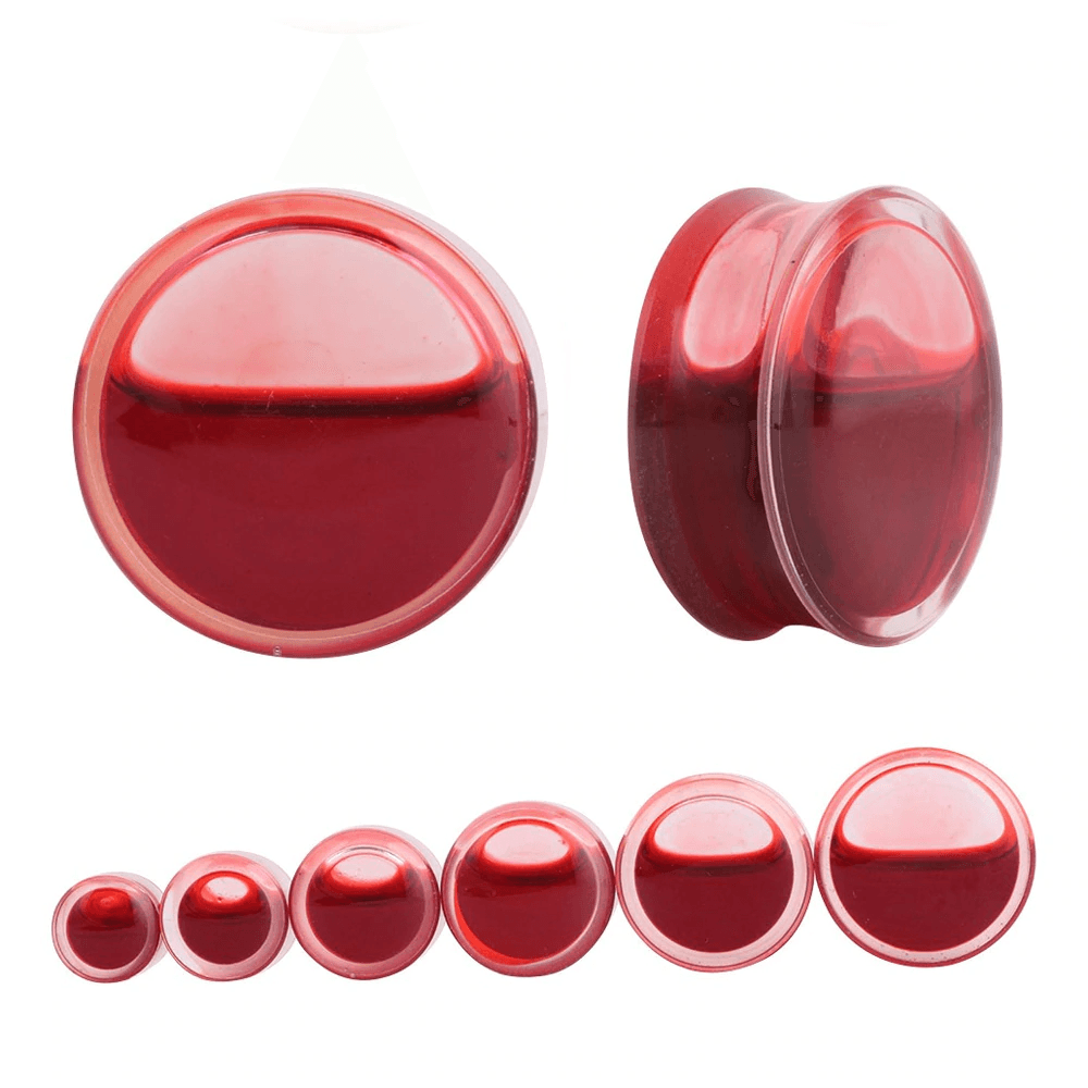 Acrylic Earring Jewelry with Red Liquid Blood Design Body Jewelry SWANJO Jewelry Store 8mm