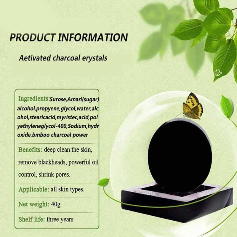 Activated Charcoal Crystal Soap Skin Whitening Cleanser For Oily Skin Cleansers MeiYanQiong Official Store